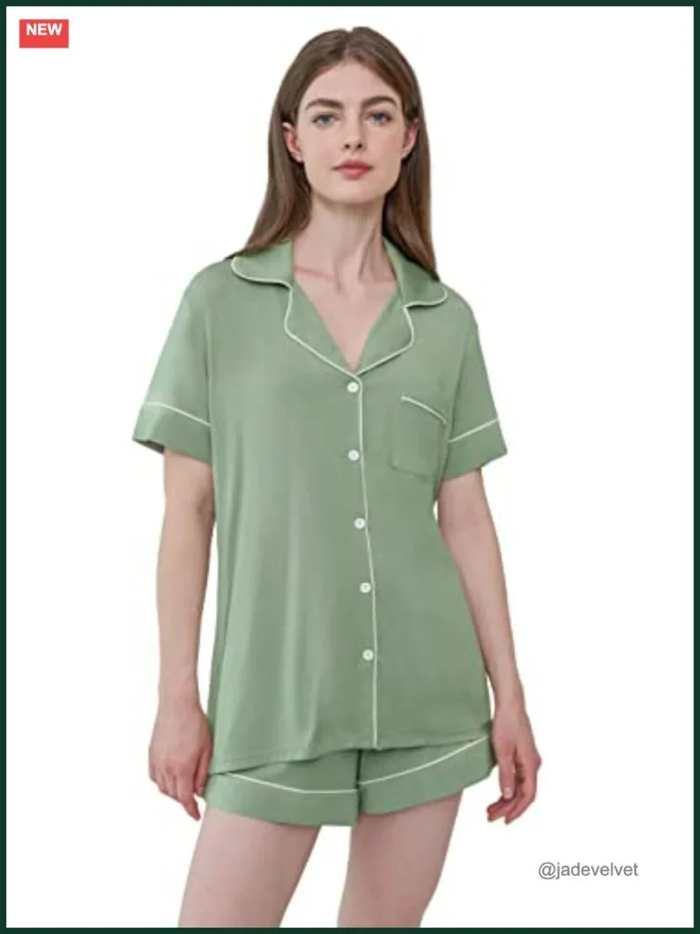 Bamboo Viscose Super Soft Cooling Pajama Shorts Set Button Down S-XXL